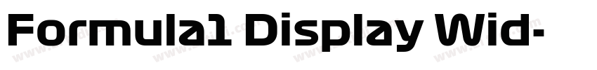 Formula1 Display Wid字体转换